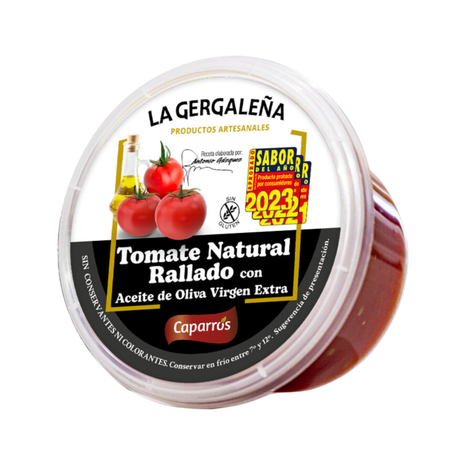 tomate natural rallado con aceite